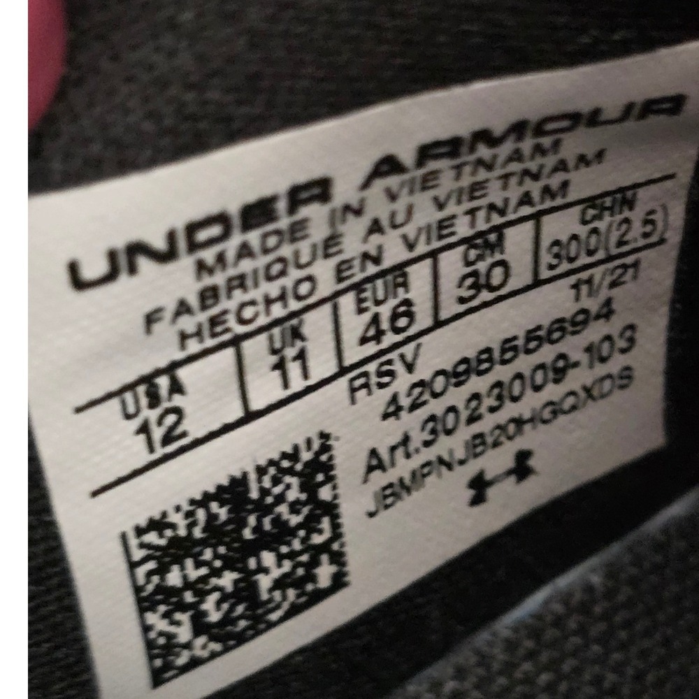 Under Armour HOVR Running Shoes Mens 12 White Black Athletic‎ Trainer Athleisure - Picture 2 of 7